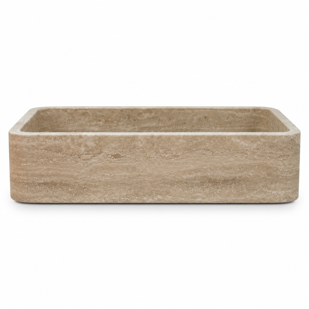 Light Travertine Vessel Sink