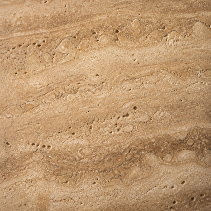 Light Travertine Vessel Sink — detail 1