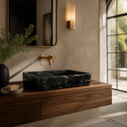Luxury Black Marble Vessel Sink