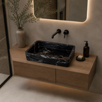 Luxury Black Marble Vessel Sink