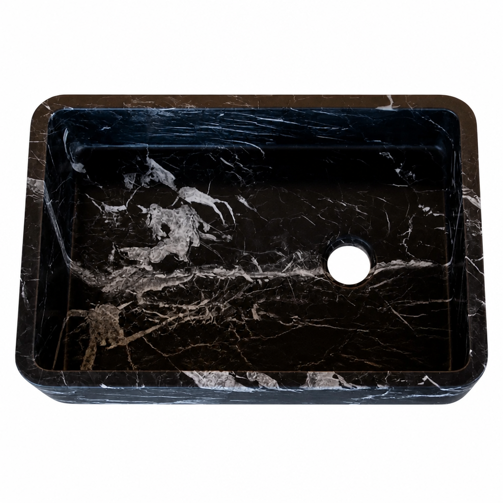 Luxury Black Marble Vessel Sink