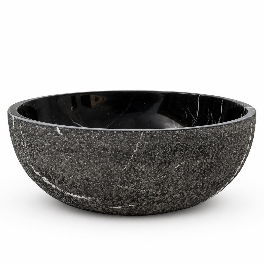 Classic Black Marble Vessel Sink