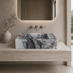 New York Style Compact Marble Vessel Sink