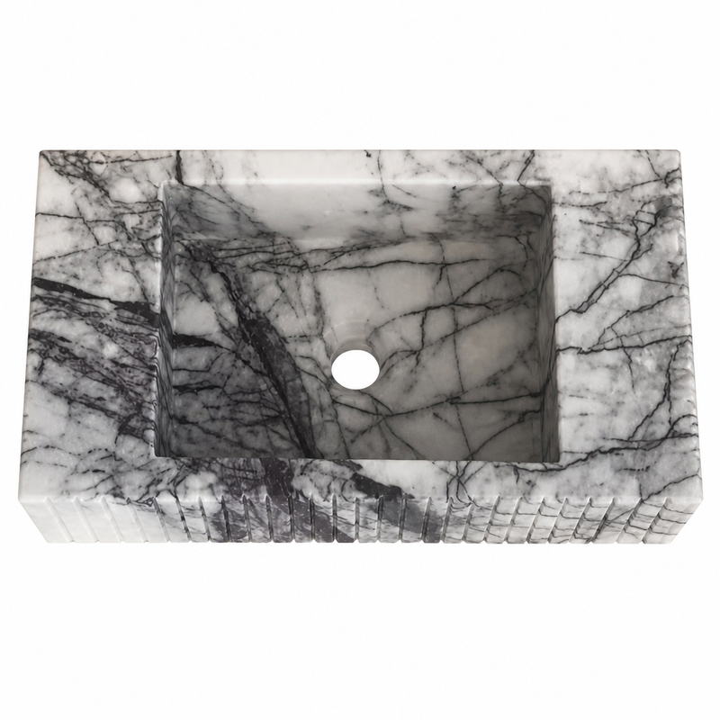 New York Style Compact Marble Vessel Sink — detail 3