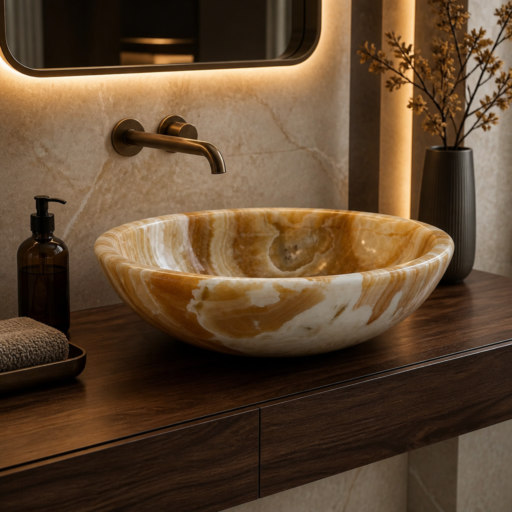 Onyx Marble Vessel Sink