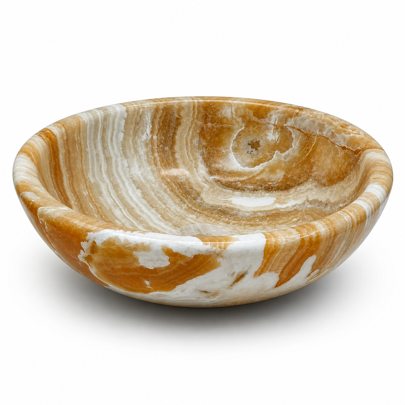 Onyx Marble Vessel Sink — detail 6