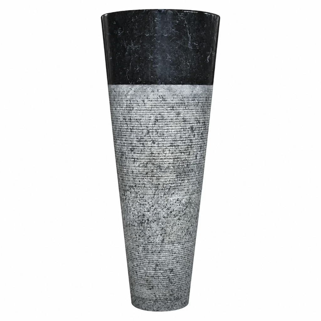 White Marble Pedestal Sink — Standalone