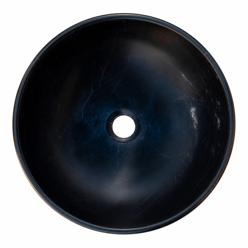 Premium Black Marble Compact Vessel Sink — detail 5