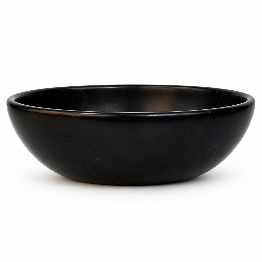 Premium Black Marble Compact Vessel Sink