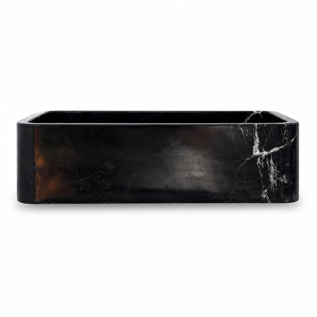Premium Black Marble Vessel Sink — Toros
