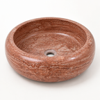 Red Marble Vessel Sink