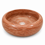 Red Marble Vessel Sink