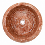 Red Marble Vessel Sink