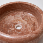 Red Marble Vessel Sink