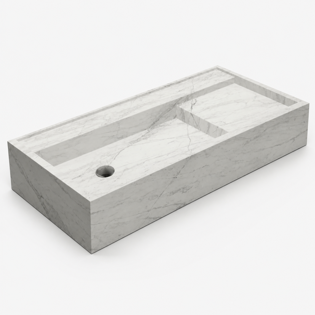 Refined Marble Vessel Sink — Imperial Cut