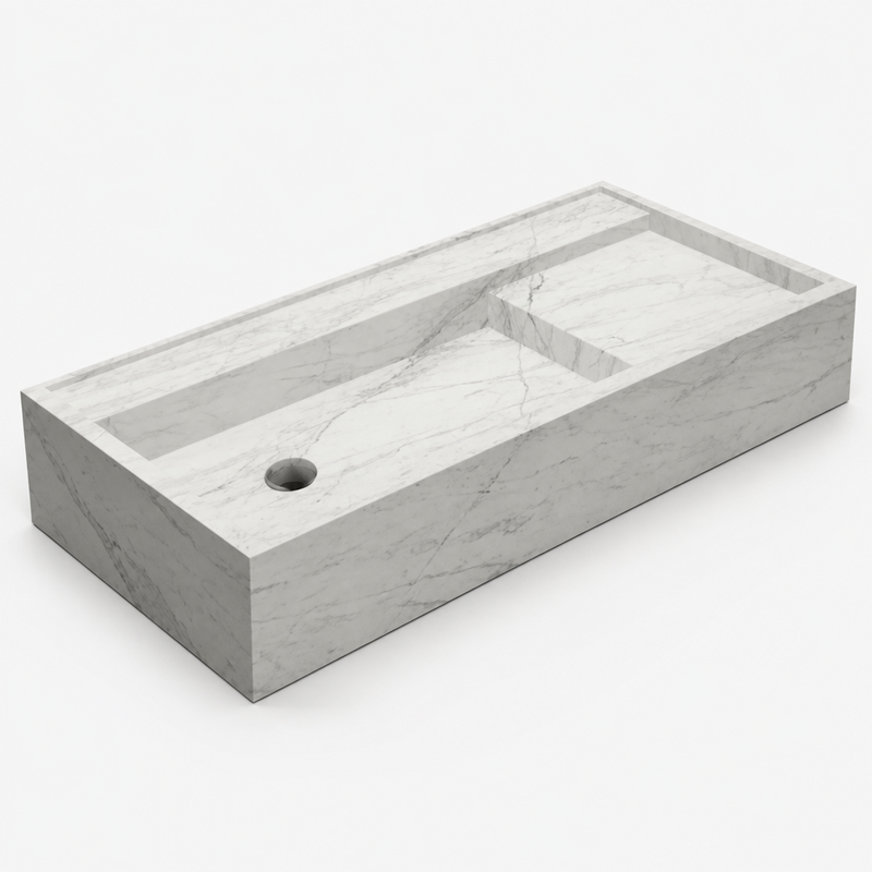 Refined Marble Vessel Sink — Imperial Cut — detail 5