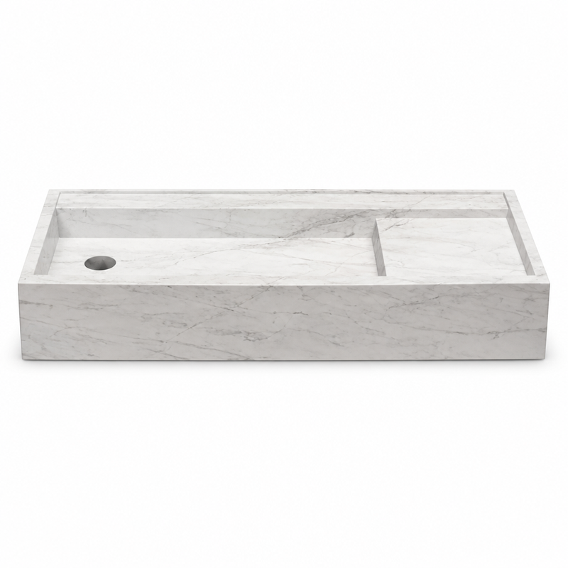 Refined Marble Vessel Sink — Imperial Cut — detail 3