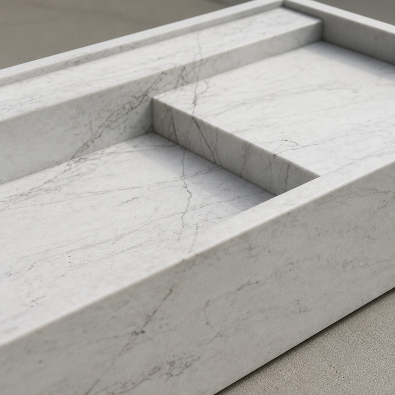 Refined Marble Vessel Sink — Imperial Cut — detail 2