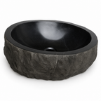 Rustic Hand-Carved Marble Vessel Sink