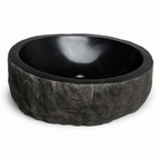 Rustic Hand-Carved Marble Vessel Sink