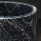 Sirius Black Marble Vessel Sink — Star-Veined