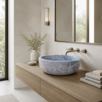 Sirius Silver Marble Vessel Sink — Star-Veined