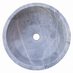 Sirius Silver Marble Vessel Sink — Star-Veined