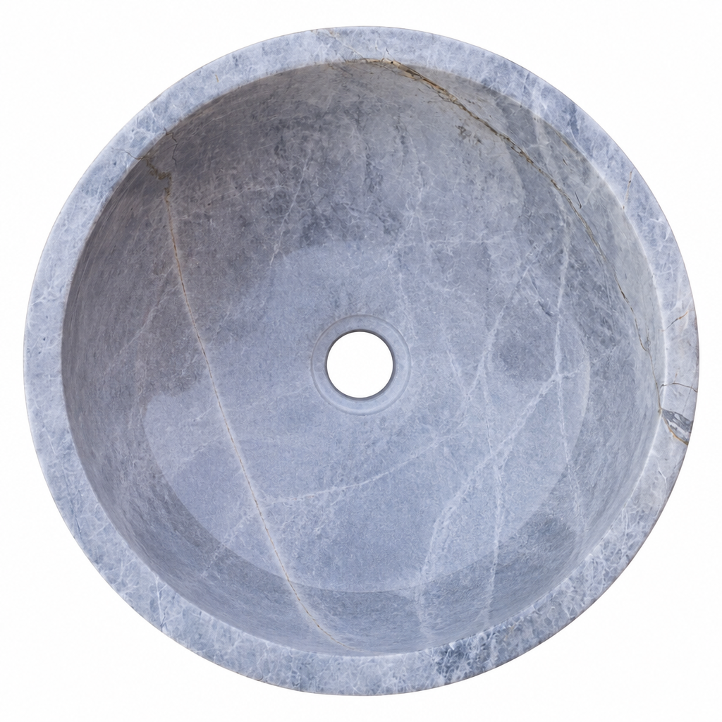 Sirius Silver Marble Vessel Sink — Star-Veined