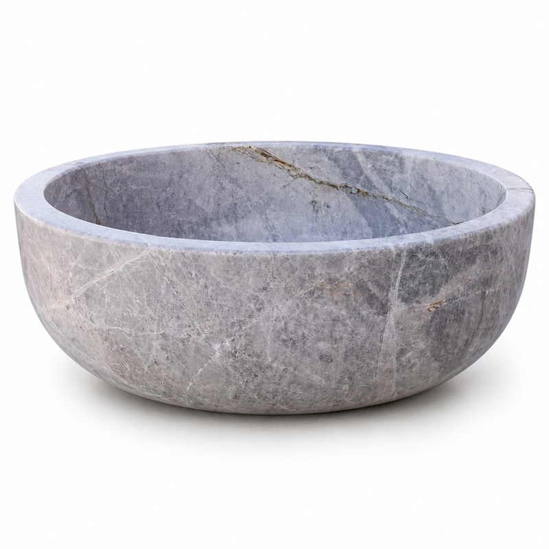 Sirius Silver Marble Vessel Sink — Star-Veined — detail 4