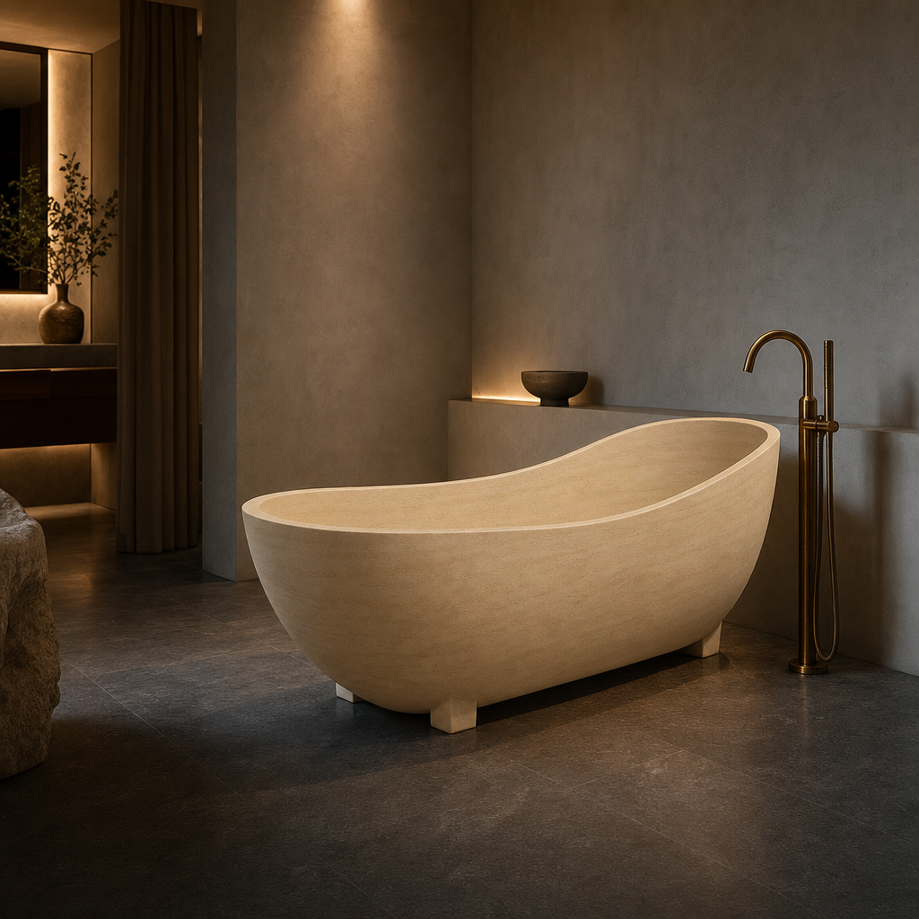 Travertine Freestanding Bathtub