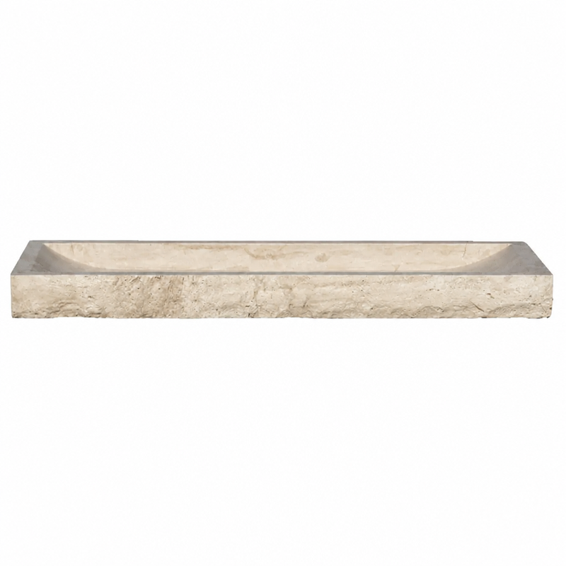 Ivory Travertine Standard Vessel Sink — detail 3