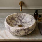 Viola Calacatta Oval Marble Vessel Sink