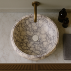 Viola Calacatta Oval Marble Vessel Sink