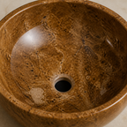 Walnut Brown Travertine Vessel Sink