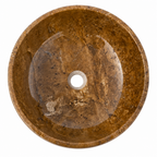 Walnut Brown Travertine Vessel Sink