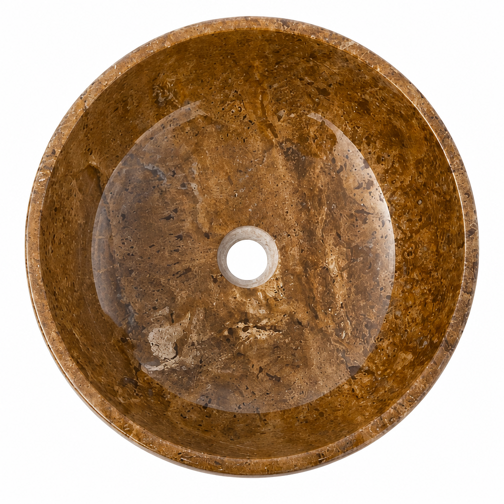 Walnut Brown Travertine Vessel Sink