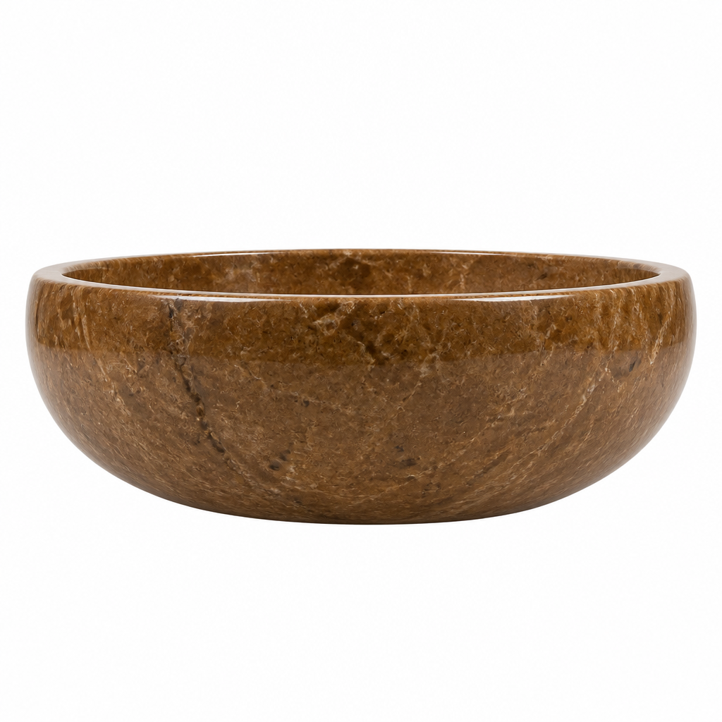 Walnut Brown Travertine Vessel Sink