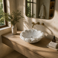 Flower-Shaped Marble Vessel Sink