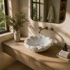 Flower-Shaped Marble Vessel Sink